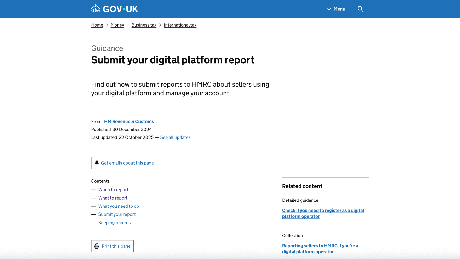 HMRC: Digital Platform Reporting Service